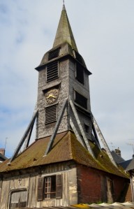 Bell-tower behind church