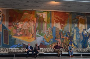 Mural inside City Hall where the Nobel Peace Prize is given