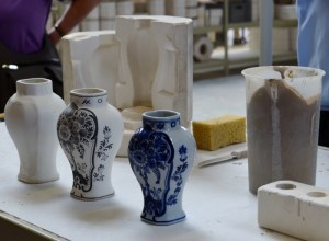 The mould and various stages in producing porcelain