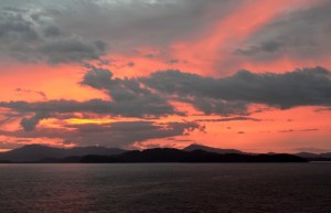 Nothing beats watching the sun set from the deck of a ship!