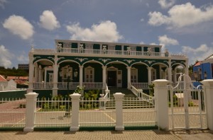 An example of the beautiful architecture - note the white trim which is typical